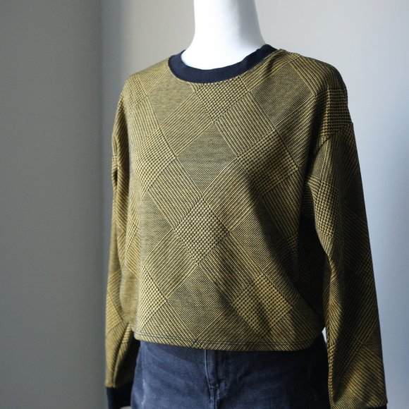 Forever 21 Contrast Trim Glen Plaid Top - Picture 3 of 6